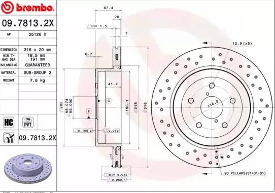 BREMBO Bremsscheibe SUBARU 09.7813.2X 26700FE050 Bremsscheiben,Scheibenbremsen BREMBO Bremsscheibe SUBARU 09.7813.2X 26700FE050 Bremsscheiben,Scheibenbremsen von BREMBO