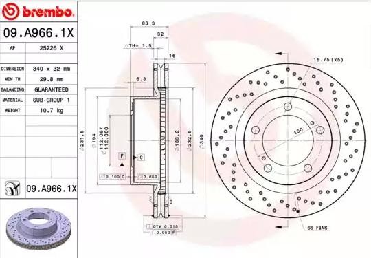 BREMBO Bremsscheibe TOYOTA,LEXUS 09.A966.1X 4351260180 Bremsscheiben,Scheibenbremsen BREMBO Bremsscheibe TOYOTA,LEXUS 09.A966.1X 4351260180 Bremsscheiben,Scheibenbremsen von BREMBO