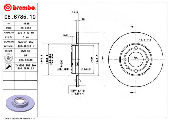 BREMBO Bremsscheibe VW,SEAT,MAN 08.6785.10 65508030005,6N0615301 Bremsscheiben,Scheibenbremsen BREMBO Bremsscheibe VW,SEAT,MAN 08.6785.10 65508030005,6N0615301 Bremsscheiben,Scheibenbremsen von BREMBO
