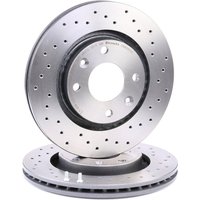 BREMBO Bremsscheibe gelocht/innenbel. 09.8695.1X Bremsscheiben,Scheibenbremsen OPEL,PEUGEOT,CITROËN,Corsa F,Crossland X (P17) von BREMBO