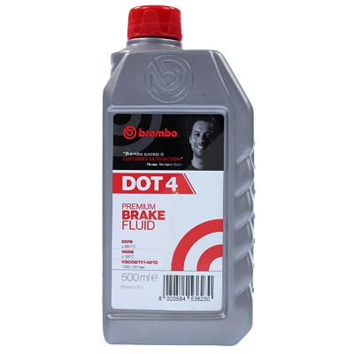 Brembo 1x 500ml Bremsflüssigkeit DOT4 [Hersteller-Nr. L04005] von BREMBO