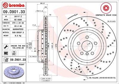 Brembo 2x Bremsscheibe für BMW von BREMBO