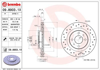 Brembo 2x Bremsscheibe für Lada von BREMBO