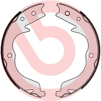 Brembo Bremsbackensatz, Feststellbremse [Hersteller-Nr. S61542] für Citroën, Mitsubishi, Peugeot, Subaru von BREMBO