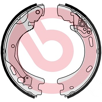 Brembo Bremsbackensatz, Feststellbremse [Hersteller-Nr. S44509] für Land Rover von BREMBO