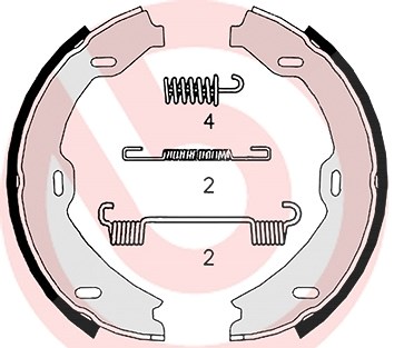 Brembo Bremsbackensatz, Feststellbremse [Hersteller-Nr. S50518] für Mercedes-Benz von BREMBO