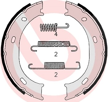 Brembo Bremsbackensatz, Feststellbremse [Hersteller-Nr. S50510] für Mercedes-Benz von BREMBO