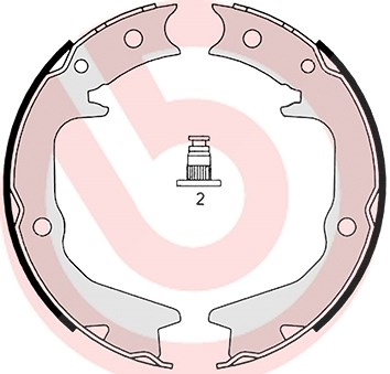 Brembo Bremsbackensatz, Feststellbremse [Hersteller-Nr. S54519] für Chrysler, Mitsubishi, Subaru von BREMBO