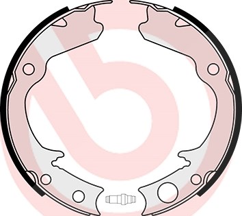 Brembo Bremsbackensatz, Feststellbremse [Hersteller-Nr. S78508] für Subaru von BREMBO