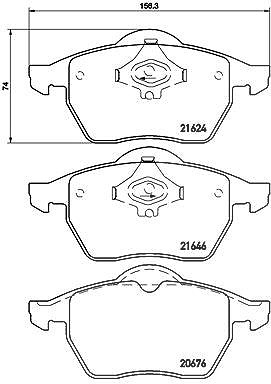 Brembo Bremsbelagsatz, Scheibenbremse [Hersteller-Nr. P85036] für Audi, VW von BREMBO