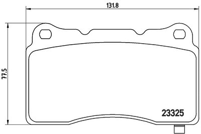 Brembo Bremsbelagsatz, Scheibenbremse [Hersteller-Nr. P09004] für Cadillac, Ford, Ford Usa, Tesla von BREMBO