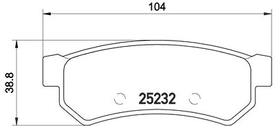 Brembo Bremsbelagsatz, Scheibenbremse [Hersteller-Nr. P10053] für Chevrolet von BREMBO