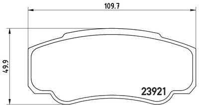 Brembo Bremsbelagsatz, Scheibenbremse [Hersteller-Nr. P23093] für Citroën, Fiat, Peugeot von BREMBO