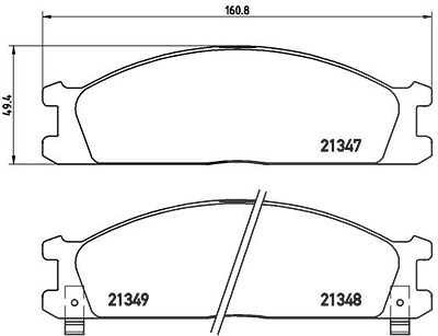 Brembo Bremsbelagsatz, Scheibenbremse [Hersteller-Nr. P24026] für Ford, Nissan, Subaru von BREMBO