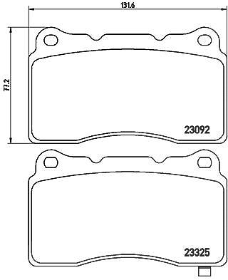 Brembo Bremsbelagsatz, Scheibenbremse [Hersteller-Nr. P54039X] für Dodge, Honda, Mitsubishi, Subaru von BREMBO