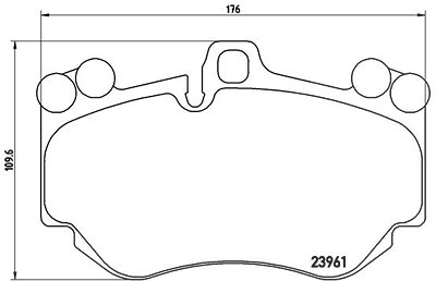 Brembo Bremsbelagsatz, Scheibenbremse [Hersteller-Nr. P65016] für Porsche von BREMBO