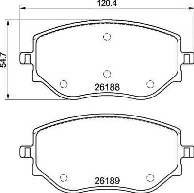 Brembo Bremsbelagsatz, Scheibenbremse [Hersteller-Nr. P68073] für Dacia, Nissan, Renault von BREMBO