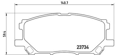 Brembo Bremsbelagsatz, Scheibenbremse [Hersteller-Nr. P83067] für Lexus, Toyota von BREMBO