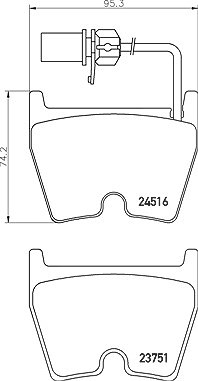 Brembo Bremsbelagsatz, Scheibenbremse [Hersteller-Nr. P85138] für Audi von BREMBO