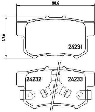 Brembo Bremsbelagsatz, Scheibenbremse [Hersteller-Nr. P28051] für Honda von BREMBO