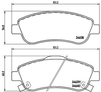 Brembo Bremsbelagsatz, Scheibenbremse [Hersteller-Nr. P28045] für Honda von BREMBO