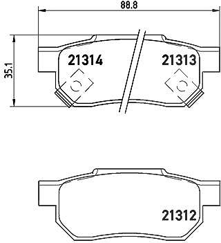 Brembo Bremsbelagsatz, Scheibenbremse [Hersteller-Nr. P28017] für Honda, Mg, Rover von BREMBO