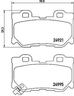 Brembo Bremsbelagsatz, Scheibenbremse [Hersteller-Nr. P56095] für Infiniti, Nissan von BREMBO
