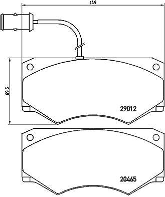 Brembo Bremsbelagsatz, Scheibenbremse [Hersteller-Nr. PA6013] für Iveco von BREMBO