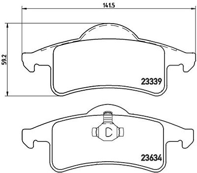 Brembo Bremsbelagsatz, Scheibenbremse [Hersteller-Nr. P37006] für Jeep von BREMBO
