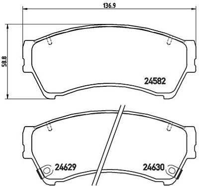 Brembo Bremsbelagsatz, Scheibenbremse [Hersteller-Nr. P49039] für Mazda von BREMBO