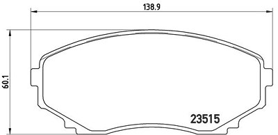 Brembo Bremsbelagsatz, Scheibenbremse [Hersteller-Nr. P49028] für Mazda von BREMBO