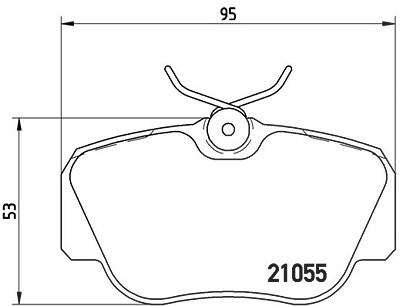 Brembo Bremsbelagsatz, Scheibenbremse [Hersteller-Nr. P50011] für Mercedes-Benz von BREMBO