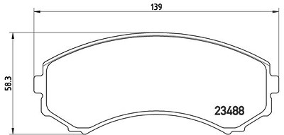 Brembo Bremsbelagsatz, Scheibenbremse [Hersteller-Nr. P54029] für Mazda, Mitsubishi von BREMBO