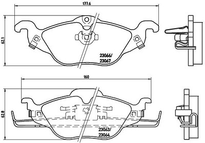 Brembo Bremsbelagsatz, Scheibenbremse [Hersteller-Nr. P59030] für Chevrolet, Opel, Vauxhall von BREMBO