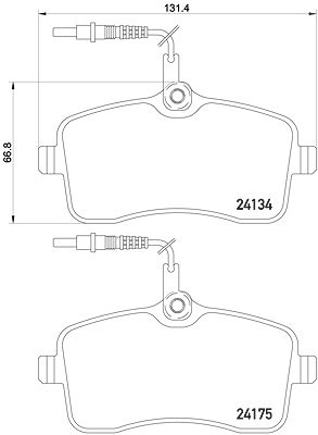Brembo Bremsbelagsatz, Scheibenbremse [Hersteller-Nr. P61109] für Peugeot von BREMBO