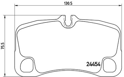 Brembo Bremsbelagsatz, Scheibenbremse [Hersteller-Nr. P65013] für Porsche von BREMBO