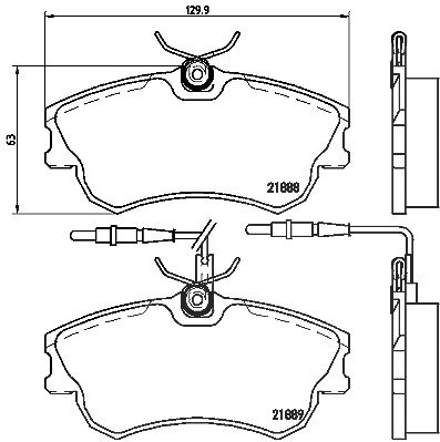 Brembo Bremsbelagsatz, Scheibenbremse [Hersteller-Nr. P68023] für Renault von BREMBO