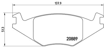 Brembo Bremsbelagsatz, Scheibenbremse [Hersteller-Nr. P85019] für Seat, VW von BREMBO