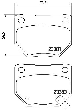 Brembo Bremsbelagsatz, Scheibenbremse [Hersteller-Nr. P78016] für Subaru von BREMBO