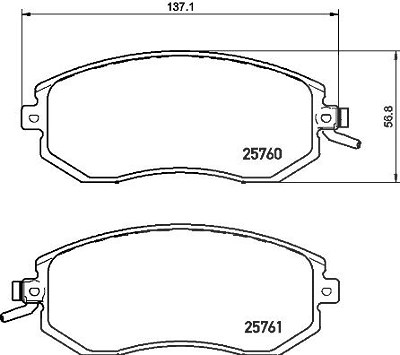 Brembo Bremsbelagsatz, Scheibenbremse [Hersteller-Nr. P78021] für Subaru, Toyota von BREMBO