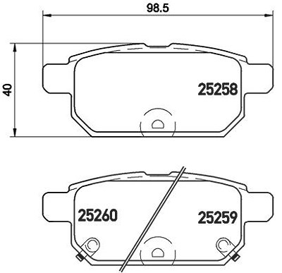 Brembo Bremsbelagsatz, Scheibenbremse [Hersteller-Nr. P79029] für Suzuki von BREMBO