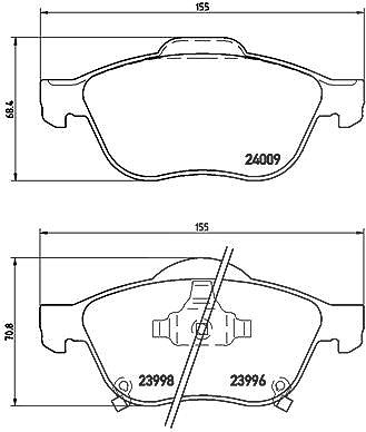 Brembo Bremsbelagsatz, Scheibenbremse [Hersteller-Nr. P83043] für Toyota von BREMBO