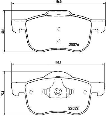 Brembo Bremsbelagsatz, Scheibenbremse [Hersteller-Nr. P86016] für Volvo von BREMBO