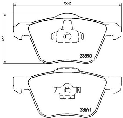 Brembo Bremsbelagsatz, Scheibenbremse [Hersteller-Nr. P86022] für Volvo von BREMBO