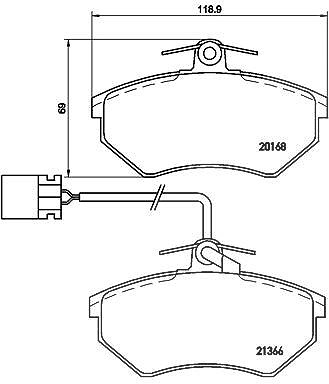 Brembo Bremsbelagsatz, Scheibenbremse [Hersteller-Nr. P85034] für VW von BREMBO