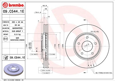 Brembo Bremsensatz, Scheibenbremse [Hersteller-Nr. KT08018] für Nissan von BREMBO