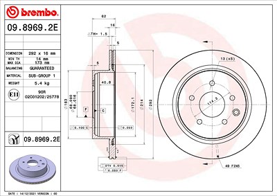 Brembo Bremsensatz, Scheibenbremse [Hersteller-Nr. KT08020] für Nissan von BREMBO