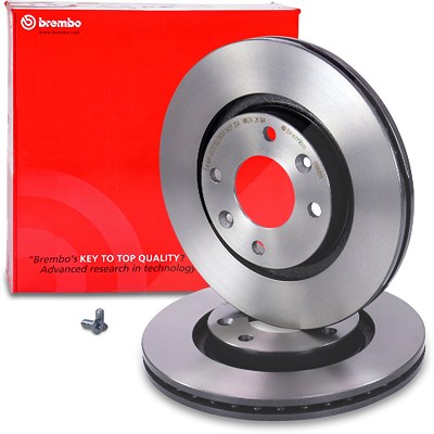 Brembo Bremsscheibe belüftet vorne [Hersteller-Nr. 09.8695.11] für Citroën, Ds, Opel, Peugeot, Vauxhall von BREMBO