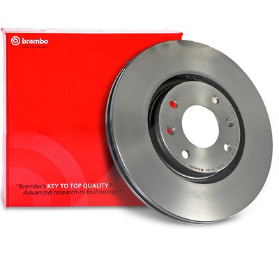 Brembo Bremsscheibe Coated Disc Vorne Belüftet [Hersteller-Nr. 09.8760.11] für Citroën, Opel, Peugeot, Vauxhall von BREMBO