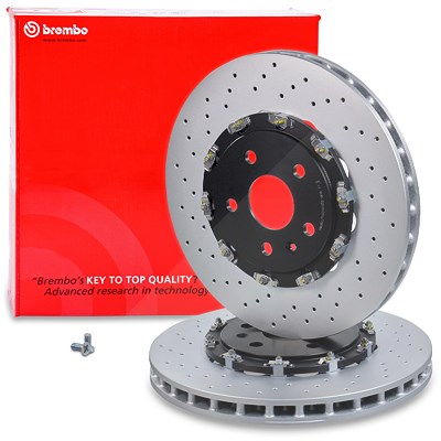 Brembo Bremsscheibe Vorderachse 2-tlg. [Hersteller-Nr. 09.A804.33] für Opel, Saab, Vauxhall von BREMBO